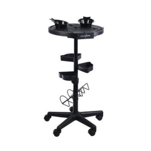 black professional coloring cart trolley,beauty salon trays