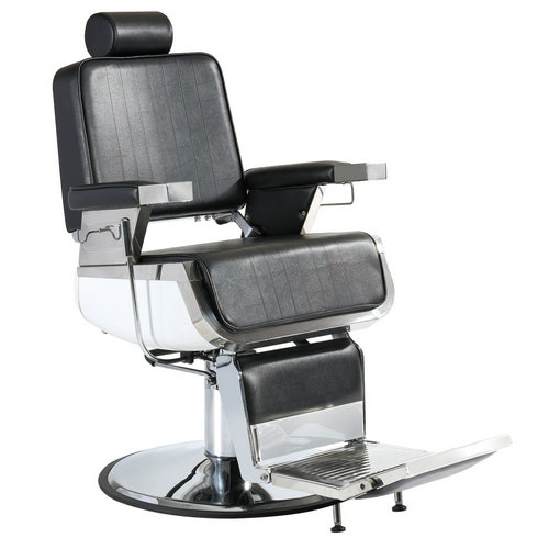 High back black leather reclining hydraulic men recline hairdressing barber chairs