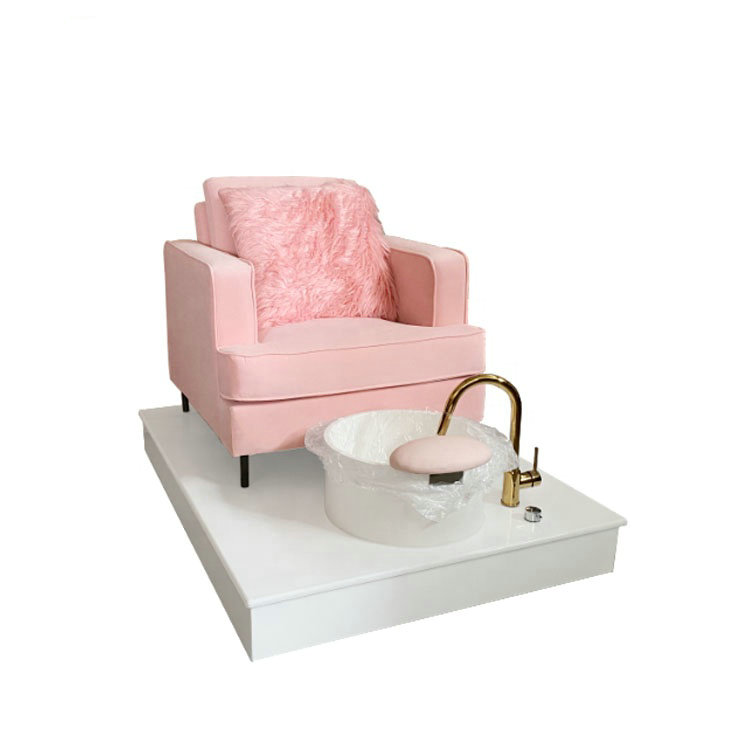 Yoocell Elegant Pink Foot spa massage cozy and soft chair salon pedicure chair for nail salon spa beauty salon