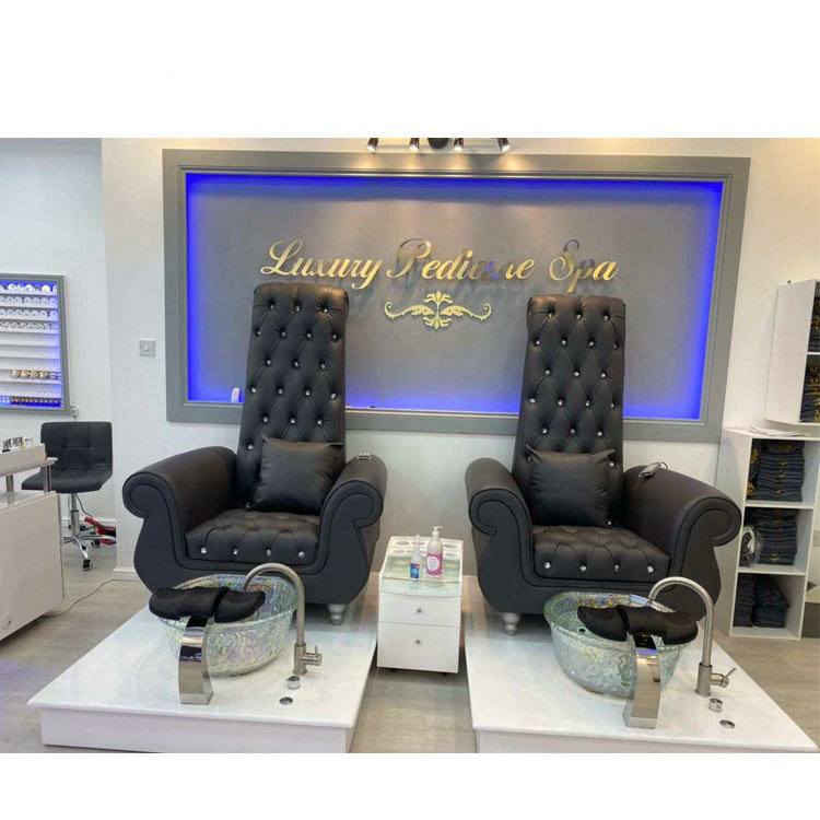 Modern portable foot spa silla luxurious massage manicure salon reclining spa pedicure chair