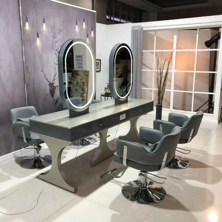 salon furniture makeup mirror hairdressing salon station with mirror