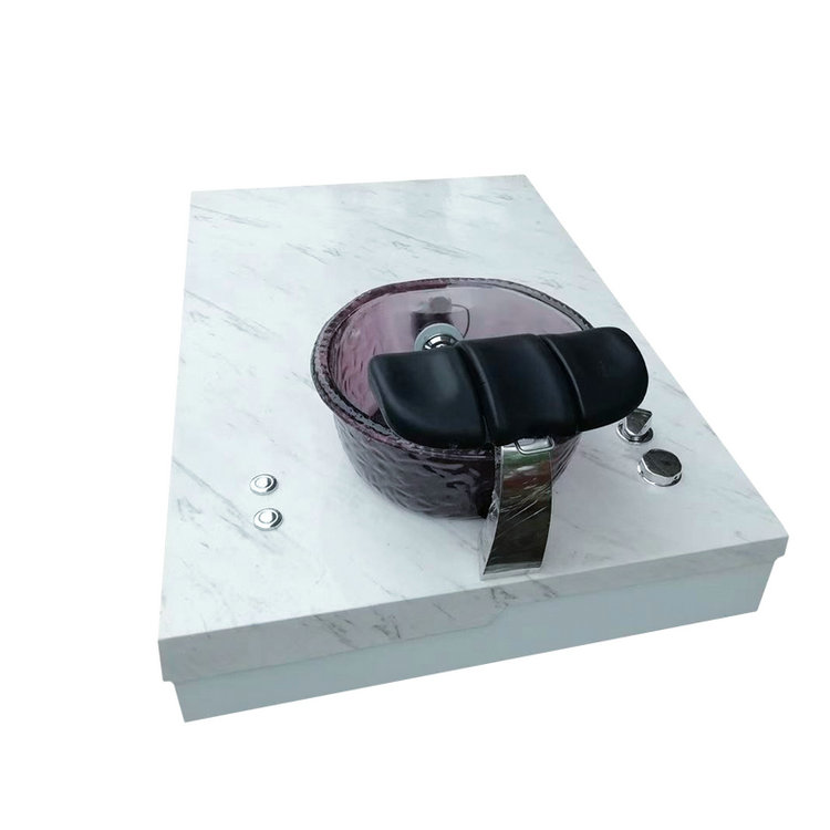 Pedicure nail bowl sink base with throne station basin for pedicure tub base