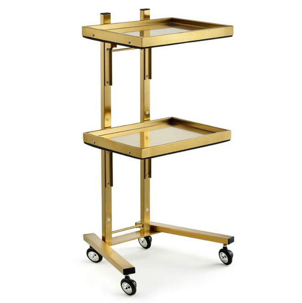 Adjustable Rolling Steel hair salon trolley nail pedicure beauty tray cart station equipment furniture