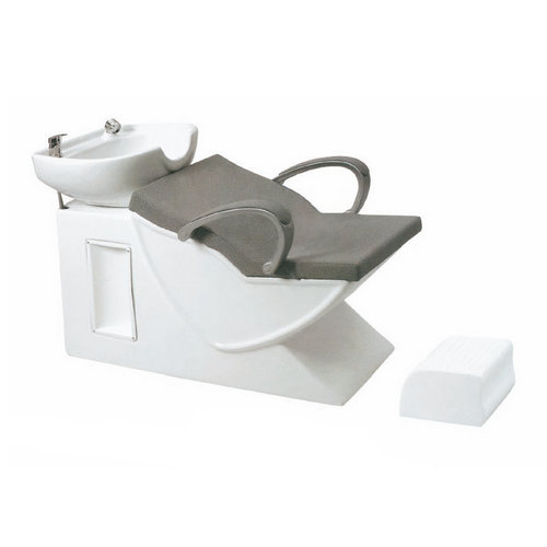 Leather salon furniture shampoo bed / hair washing units with footrest