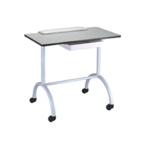 Cheap White Laminated Top Manicure Nail Table with Drawer & Salon Station Storage Portable