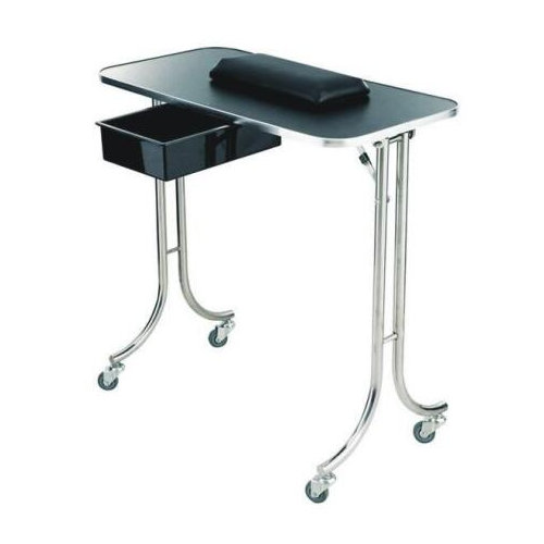 cheap metal manicure table nail dryer station with drawer for sale