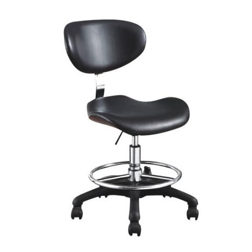 Black leather beauty salon master saddle stools / barber shop all-purpose chairs