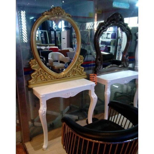 Popular Classic Single Side Gold Barber Station Hairdressing Mirrors Stations Makeup Mirror