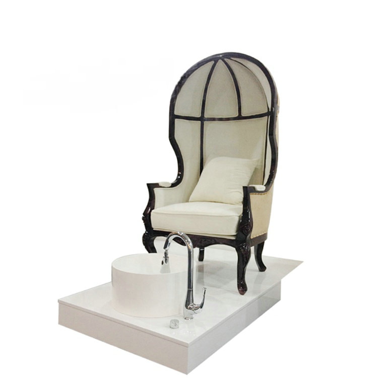 European Queen Pedicure Bowl Station Nail Spa Throne Chair