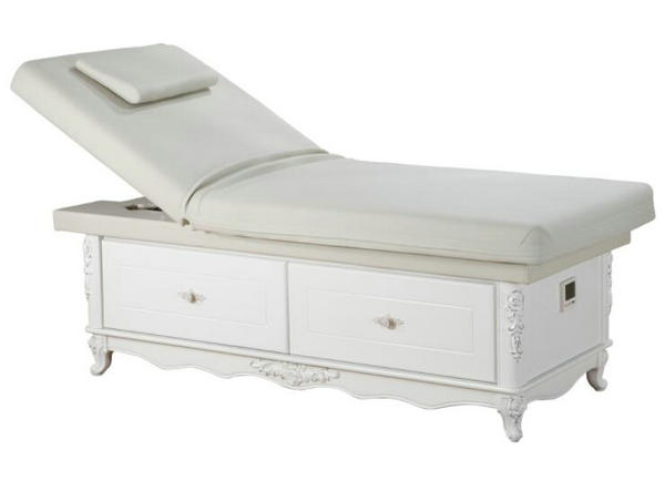 Wood treatment massage table beauty facial bed with cabinet