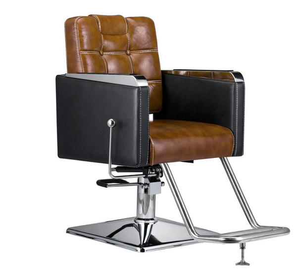Hydraulic Hair Salon Styling Chair With T Footrest And Chromed Armrest