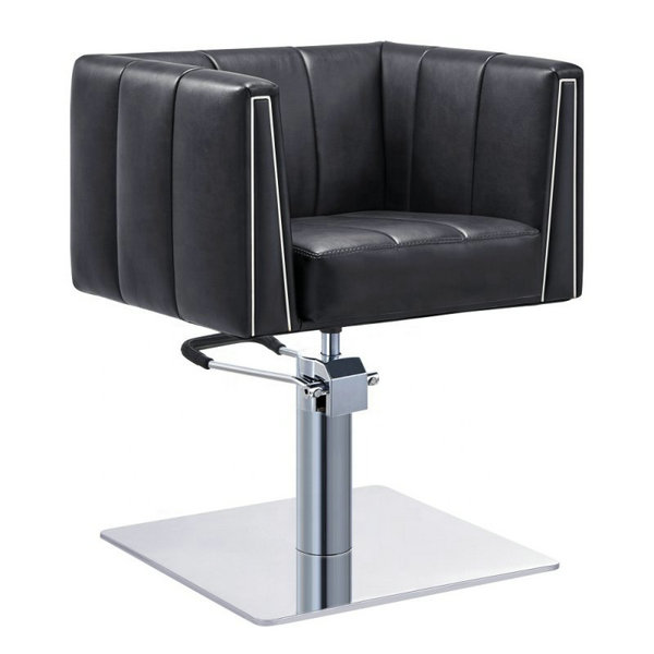 Reclining Leather Salon Barber Chair Hair Salon Furniture Modern Styling Chair with footrest