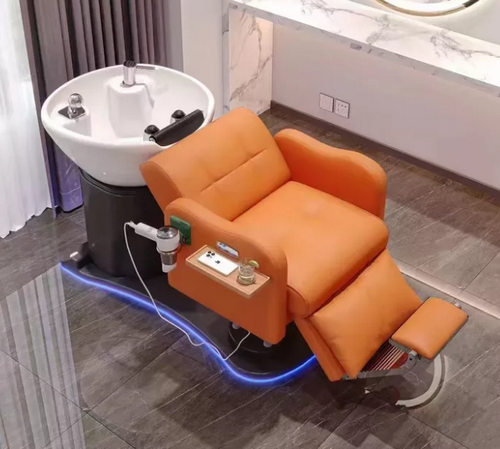 Stylish Electric Shampoo Units  Salon Backwash Units  Shampoo Beds with sink 