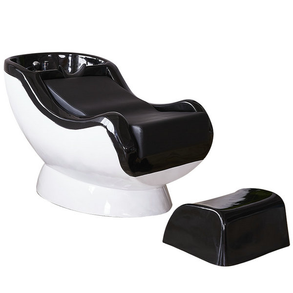 Black Salon Double Shampoo Bowls Chair Hair Washing Salon Sinks Bed Hairdressing Equipment